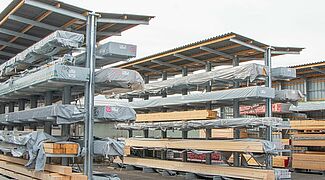 cantilever racking with roof