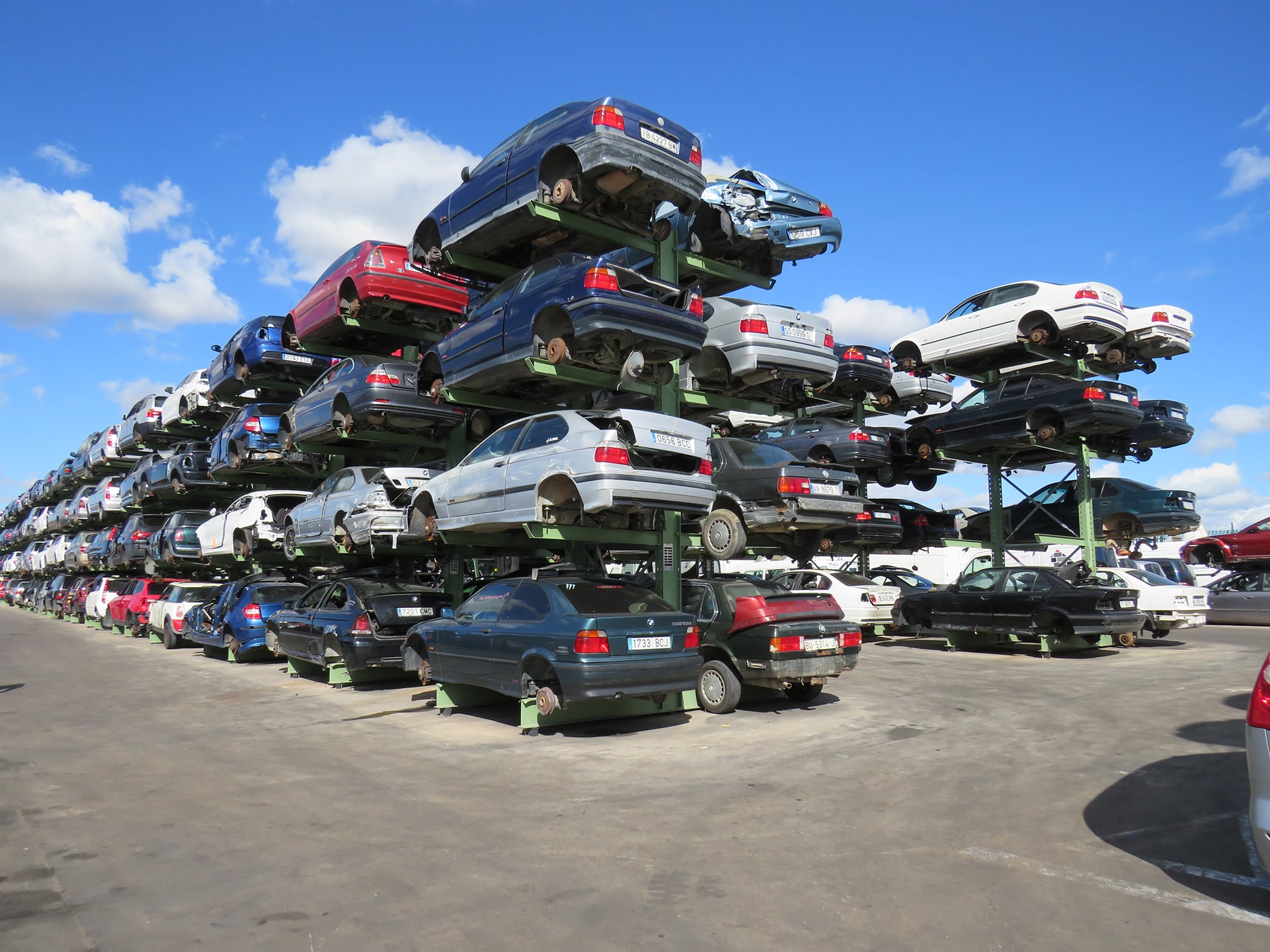 cantilever racking for vehicle storage